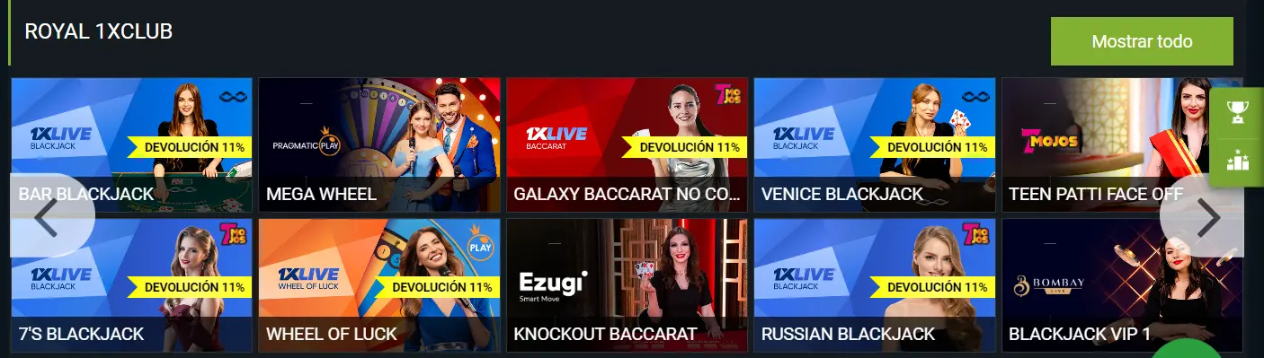 Disfruta de los mejores juegos en 1xBet juegos en vivo